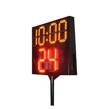 Large Digital LED Clock Designed outdoor high brightness iron box waterproof 8 inch + 6 INCH RED LED sports countdown scoreboard Mounting Holes Hardware ( Color : 10 inch green Size : X-Small ) (10