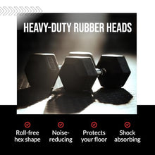 Mayhem Strength Rubber Hex Dumbbells 210lb Set Black