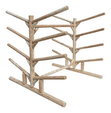 Log Kayak Rack 10-Place Kayak Rack Canyon Brown
