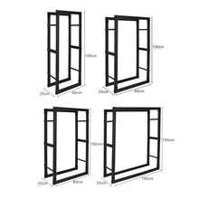 DJVHSRI Heavy Duty House-Shaped Firewood Rack, Indoor & Outdoor Metal Log Storage Stand for Fireplace, Patio, Deck,60x25x150cm