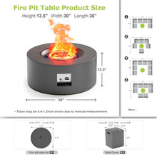 2-Piece 30" Propane Fire Pit Table for Outside Patio with Hidden Tank Table