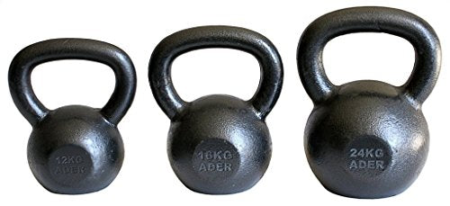Ader Sporting Goods Ader Premier Kettlebell Set with DVD Grey
