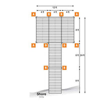 Tommy Docks Complete Dock Package 24 FT Cedar Frame Normal Duty
