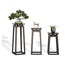 RWGOVLU Bonsai Base Wood Plant Stand Indoor Outdoor Flower Shelf Rack Plant Holder In Garden Balcony Patio Living Room 25.6 Inch High Stable Home Decoration Display Stand