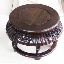 Heavy-Duty Potted Plant Standing Supports Wooden Vase Base Solid Wood Round Display Stands Indoor Living Room Bonsai Potted Fish Tank Base Ornaments Decoration Plant Container Base (Size : 7.28in) ( )