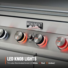 Monument Grills 6+1 Burner Smart Tech Propane Gas Grill with Cover and Rotisserie Kit, Denali 605Pro Stainless Steel Grill 78,000 BTU Outdoor Patio Barbecue Grill with Side Sear Burner, Knob Control