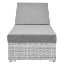 Modway Convene Wicker Rattan Outdoor Patio Chaise Lounge Chair Light Gray