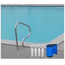 BSNANCA Pool Handrails 31X31 inch Pool Rail 250Lbs Load Capacity Rustproof Pool Handrail Humanized Swimming Pool Handrail with Blue Grip Cover & Screws