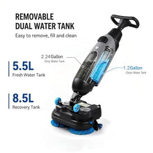 Industrial Dual-Brush Floor Polisher & Scrubber, 500W Powerful Motor with 450mm Squeegee, Cordless 22kg Scrubber for Tile, Concrete & Commercial Hard Surfaces(White)
