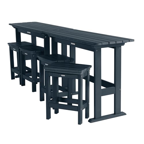 Highwood Lehigh 6pc Counter Height Balcony Dining Set, Federal Blue