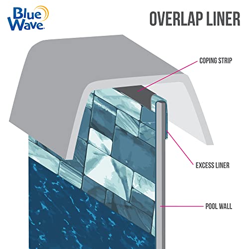 Blue Wave NL607-20 Standard Gauge Round Overlap Steel Wall Swimming Pool Liner Emerald Coast