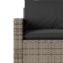 Garden Sofa Set Grey, 6-Piece Outdoor Patio Furniture Set with Table, Weather-Resistant PE Rattan & Steel Frame, Modular Sectional Sofa for Backyard, Balcony, Garden, Includes Thick Cushions