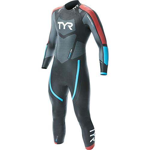 TYR Men's Cat 3 Wetsuit Black/Red/Blue