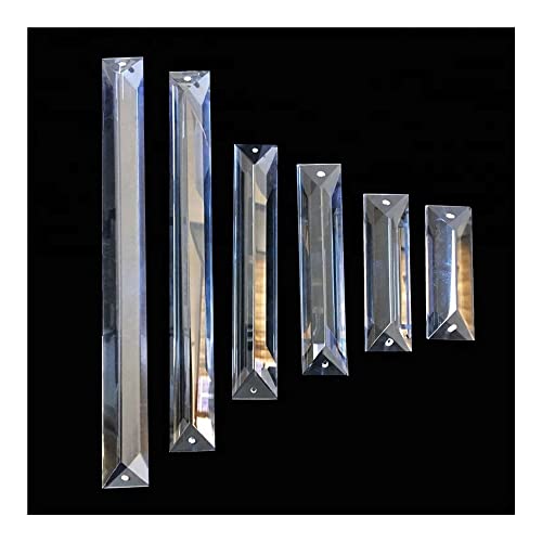 Chandelier Crystal Prisms Pendants Transparent 22x150mm to 22x300mm Clear Crystal Triangle Strip Prism Suncatchers Lighting Lamp Parts Crystals Lighting Lamp Replacement Parts ( Color : 22x180mm , Siz