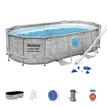 Bestway Oval Above Ground Pool Set with Filter Pump & Vacuum Cleaner