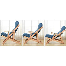 Renovation House Foldable Seat Lounge Chair Recliner Adjustable Patio Sofa Relaxing Lounge Chair Furniture (Color : Blue Size : 74 * 128 * 16cm)