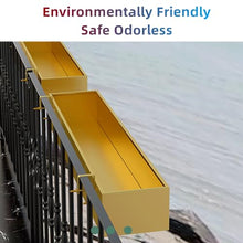 MOFGOE Window Box Planter, Large Window Boxes Planters, Railing Planter with Hook, Metal Balcony Hanging Rail Planters, for Balcony Window Deck Rail,White,150x20x13cm