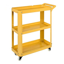 ARTUNV Metal Rolling Flower Cart With Wheels, 3-Tier Plant Display Stand