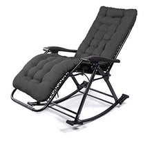 JIOLLGBBM Zero Gravity Lawn Rocking Chair, Folding Adjustable Chaise Lounge Chair Recliner with Cotton Pad, Supports 440 lbs for Outdoor Patio, Pool, and Beach Use (Purple/Black)