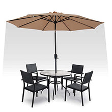 JOMRTS Garden Parasols Umbrellas, 8.8 Ft Crank and Tilt Patio Umbrella, Waterproof Sun Shade for Outdoor Settings, Pool, Beach, Courtyard, Lawn