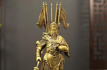 FENGSHUI-CAISHEN Guan Yu Statue Brass 27 Inch God of Wealth Fortune Figurine