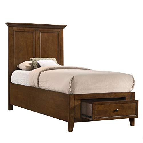 Carefree Home Furnishings San Mateo Youth Twin Storage Bedroom Set Tuscan Finish