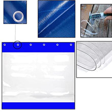 GJZDPMY Heavy Duty Waterproof PVC Tarpaulin CurtainTransparent Outdoor Panel with Eyelets for Pergola Tent Terrace 7x3m (22.96x9.84ft) Durable Weatherproof Side Curtain by