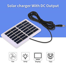 Solar Panel Kit,1.2W 6V with 5521 DC Output Cable Battery Charger for Pump Battery Cell Phone 84 * 130mm Portable Solar Panel Solar Char