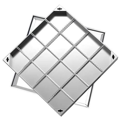 1pc Invisible Stainless Steel Recessed Manhole Cover - Durable and Aesthetic Outdoor Lid for Courtyards and Septic Tanks(600x600x50mm)