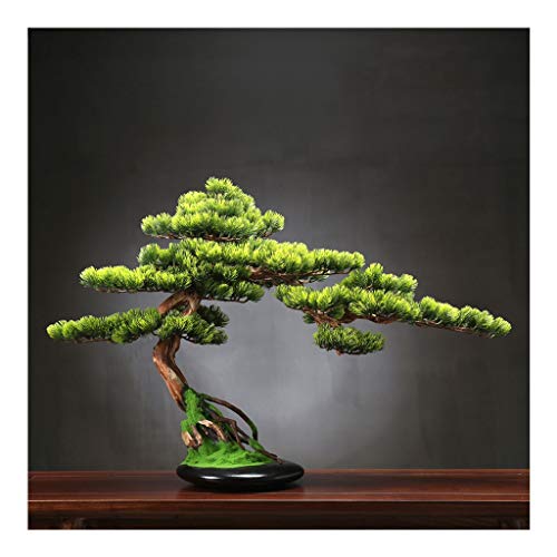YXIANG56Q Fake Plants Yingbin Pine Simulation Tree Fake Plant Bonsai Indoor Garden Home Office Desktop Decoration Green Plant Simulation Tree Ornaments Bonsai Tree(E)
