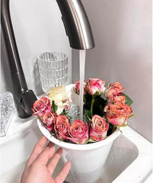 Flower Display Stand,Wall Mounted Decorative Plant Holder,Plastic Indoor Outdoor Flower Pot Holder Rack,Fresh Flower Shop Floral Container Plant Stand(Size:Single row 180cm,Color:White)