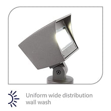 WAC Landscape Lighting, Wall Wash Light LED 12V with Integral Brightness Control 2700K Warm Built-in LED in Solid Brass Coated with Bronze