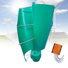 Wind Turbine Generator Kit, 14000W 12V/24V/48V 2 Blade Portable Vertical Helix Wind Power Turbine Generator Kit with Charge Controller, Nature Power System for Marine RV Home Industrial Energy(Teal,12