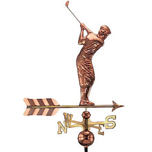 Good Directions Golfer Weathervane, Pure Copper