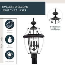 Quoizel Newbury 23" Outdoor Post Lantern, Medici Bronze