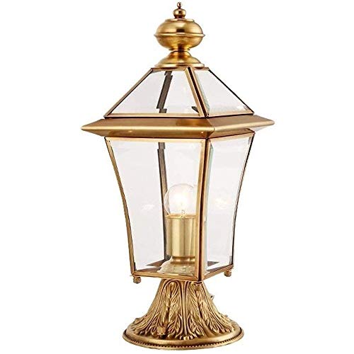 LumosPro Vintage Outdoor Wall Lights - Waterproof Copper Garden Light Poles for Patio & Landscape Lighting