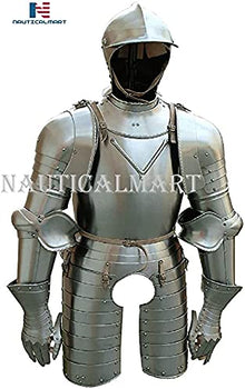 NauticalMart Medieval Knight Suit of Armor Costume Silver