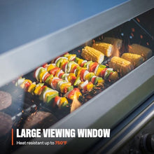 Monument Grills 6+1 Burner Smart Tech Propane Gas Grill with Cover and Rotisserie Kit, Denali 605Pro Stainless Steel Grill 78,000 BTU Outdoor Patio Barbecue Grill with Side Sear Burner, Knob Control