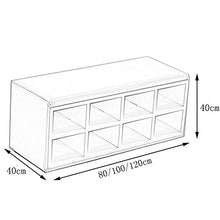 IGZVMBO Outdoor Garden Relax Rocking Chair Footstool Shoe Shelf Rack Multi-Layer StorageCushion Solid Wood Frame, 5 Colors 3 Size
