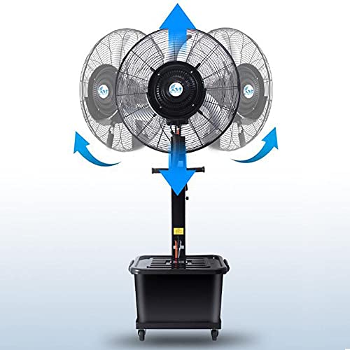 Powerful Industrial Misting Fan High Power 320W/380W, Outdoor Patio Cooling Fan with Water Tank, Oscillation, Adjustable Wind Speed (Size : 25inch/320W)