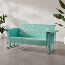 Crosley Furniture Azalea 3-Person Retro Metal Outdoor Patio Sofa Glider