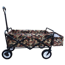 Garden Carts Garden Cart Heavy Duty Foldable Pull Wagon Beach Wagon 4-Wheel Folding Trolley - Portable Garden and DIY Cart