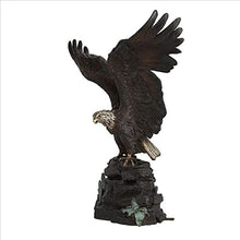 Design Toscano Strength and Patriotism Bald Eagle Cast Bronze Garden Statue Two Tone Bronze & Verdigris