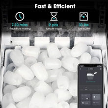 TEDILUVI Smart Ice Maker Countertop with App Remote Control Machine 9 Ready Automatic Cleaning