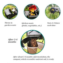 Outdoor Tumbling Composter, Garden Compost Bin 74 Gallon (280L) Large with Sliding Doors, 360° Tumbling Design, Large Composting Bin for Backyard, Garden, Patio