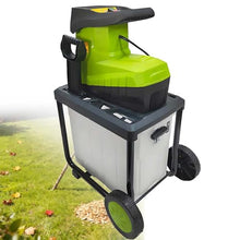 CUTANGELAR Electric Mulcher Shredder, 2800W Wood Chipper with 45mm Cutting Capacity, 60L Collection Box, Sa-fety Protection System and Portable Wheels, Perfect for Lawn Care.