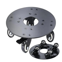 HongJP Plant Roller 2pcs Heavy Duty Flower Pot Rack Universal Wheels Round Metal Tray Plant Movable Rolling Potted Stand with Rollers(16in)