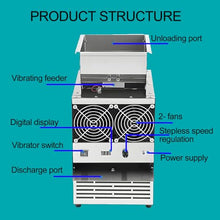 GJOPU Cleaning Winnower Machine, Stainless Steel Bird Feed Blown Shell Splitter with Adjustable Speed Fan, Adjustable Discharge Opening, for Millet, Miscellaneous Grains