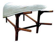 Log Kayak Rack 4 Place Buried in Ground Kayak and Canoe Rack Canyon Brown