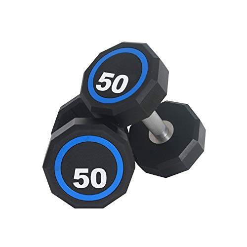 Fitness First Urethane Encased Dumbbell Pairs 75 LBS Black